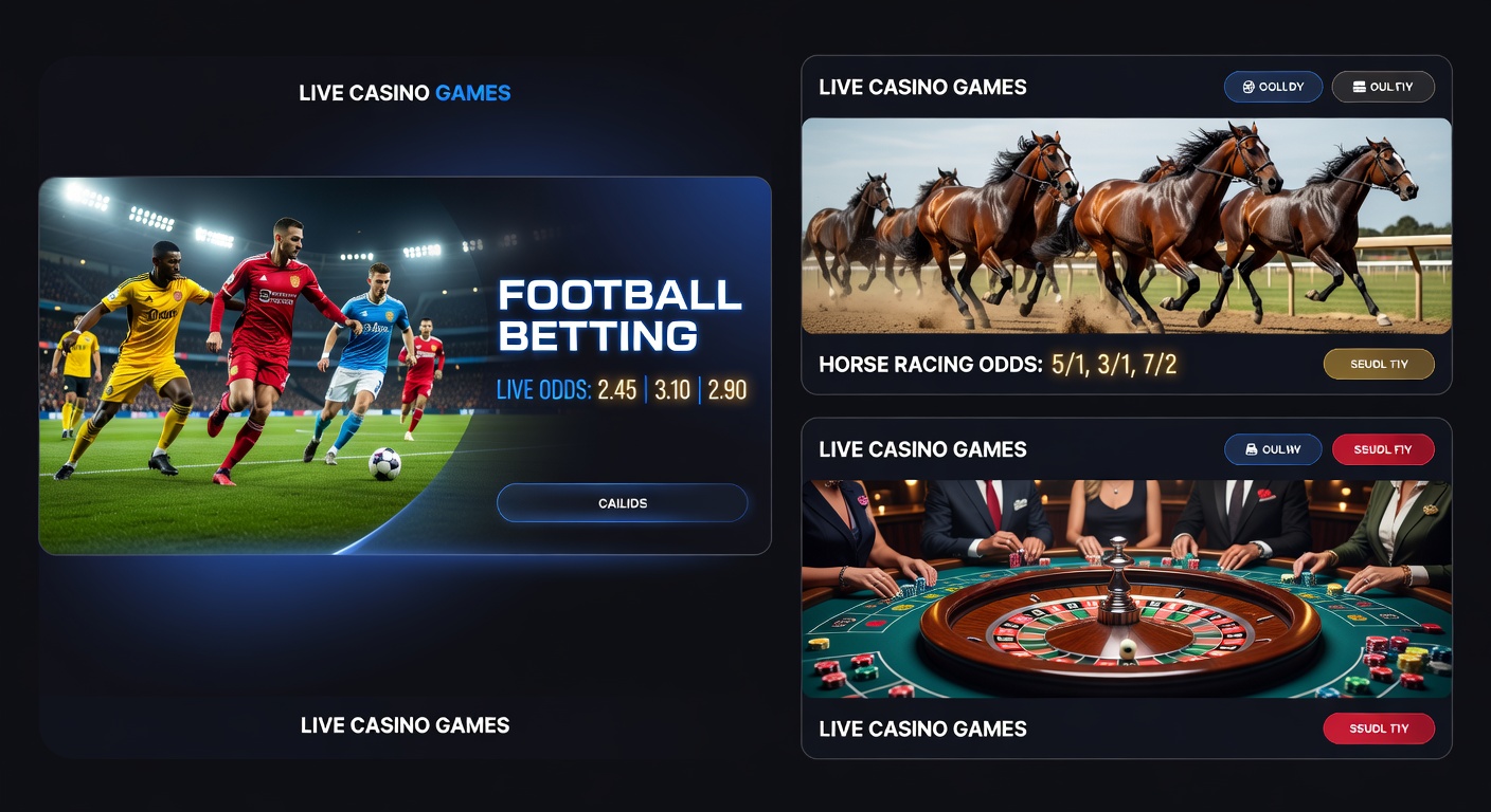 Close-up of a mobile screen showing a welcome bonus claim during a live horse race bet, with football odds and casino dealer in split-view, highlighting seamless April 2026 integrations