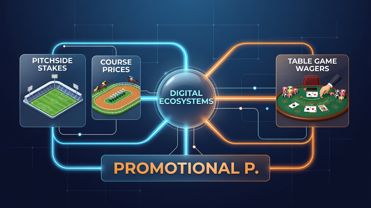 Mobile application interface showing integrated betting options for sports, racing, casino games along with payment and support features