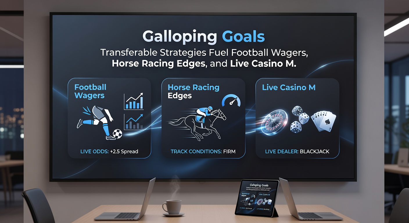 Dynamic split-view of a soccer goal celebration, horse jockey urging mount forward, and live dealer spinning roulette wheel