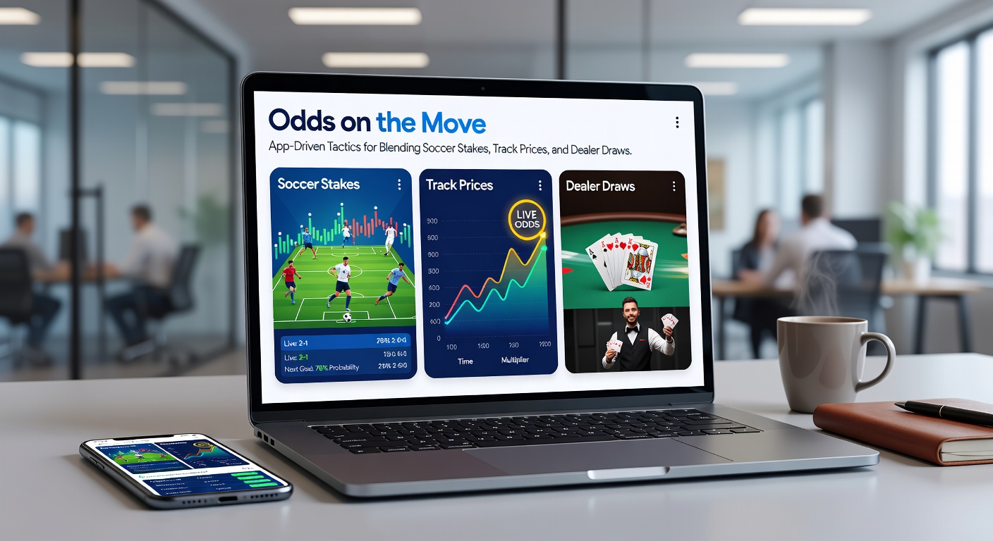 Screenshot of a betting app showing overlaid odds for a horse race tote board next to soccer live stats and a live dealer roulette wheel spinning