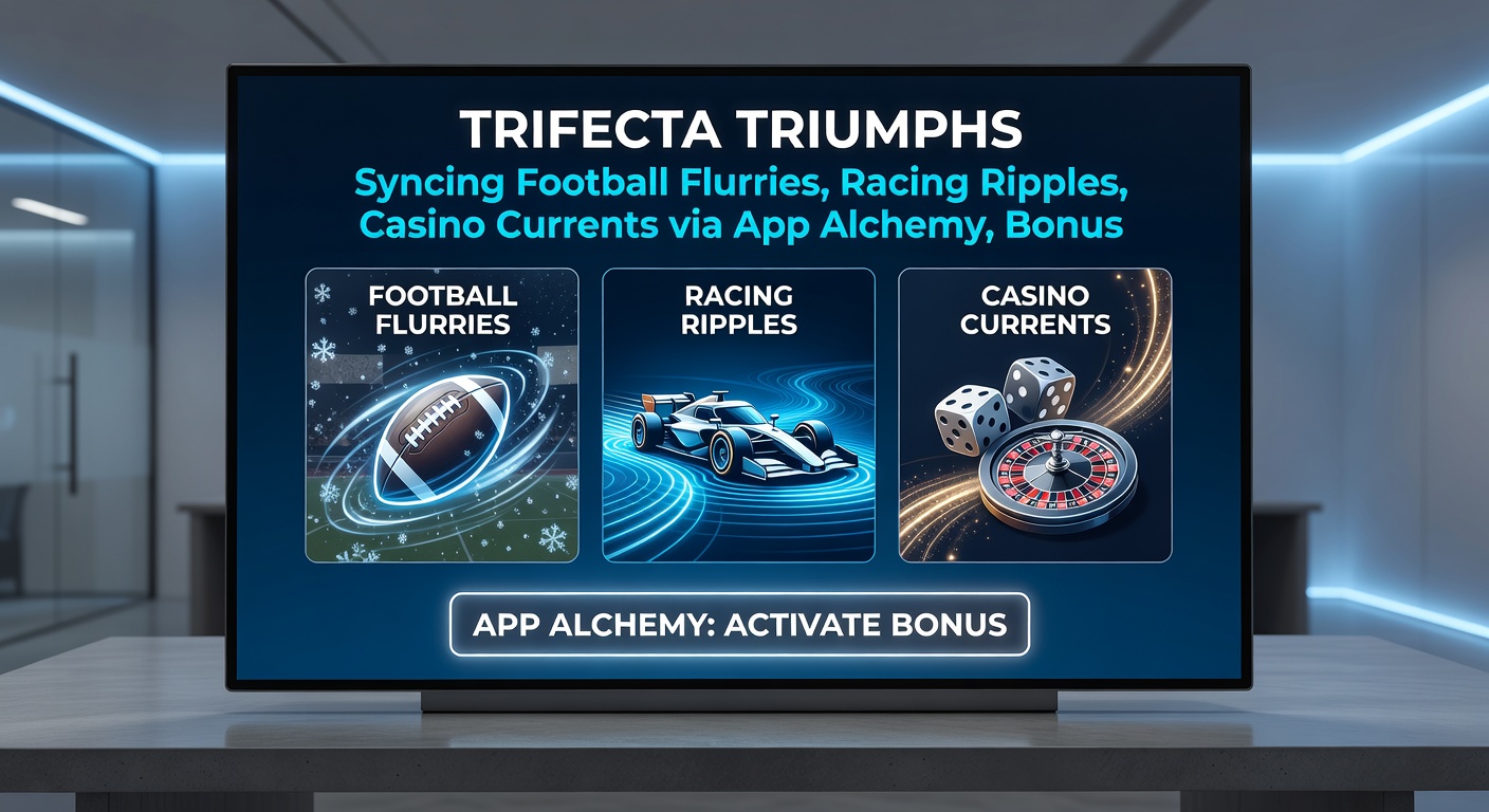 Sleek mobile app screenshot displaying synchronized bets across soccer match odds, live horse race updates, and casino game lobbies, with bonus icons and secure payment gateways highlighted